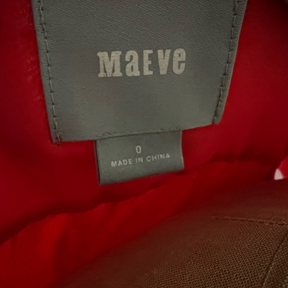 Anthropologie Maeve orange blouse with button sleeves and little dot design - Picture 7 of 8